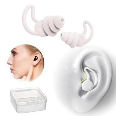 Imagem de Abafador De Som 3 Camadas Para Dormir Estudar Tampão Branco - Palaziun