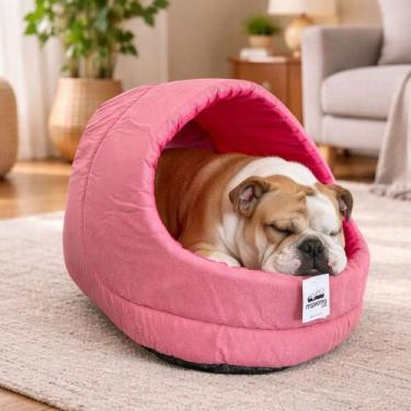 Imagem de Cama Suede Iglu Luxo Caes Gato Lavavel Casinha Rosa Oferta - - Maxximo