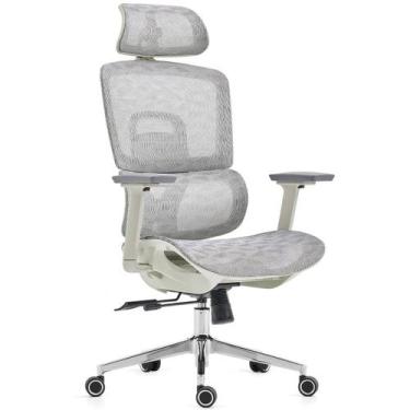 Imagem de Cadeira de Escritório Dr. Office Business Pro, Cinza, Mesh, 3D, Altura