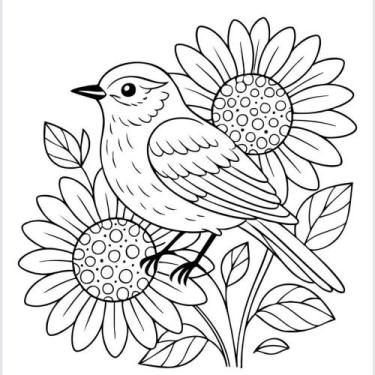 Imagem de Pano de Prato Riscado Estilotex - Coleção 2, PÁSSARO E FLOR