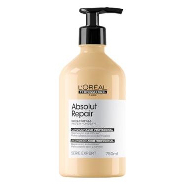 Imagem de L'Oréal Professionnel Condicionador Absolut Repair, Tratamento Capilar com Proteína, Repara Danos e Promove Brilho, Com Quinoa & Proteínas, Para cabelos secos e danificados, 750ml