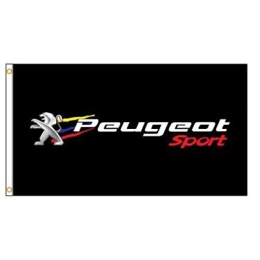 Imagem de Tapeçaria para pendurar na parede Peugeot Sport Logo 100x150cm poliést