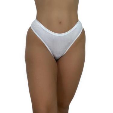 Imagem de Calcinha de Tecido Canelado Feminino Tanga Conforto Fio Dental- c2 PIE