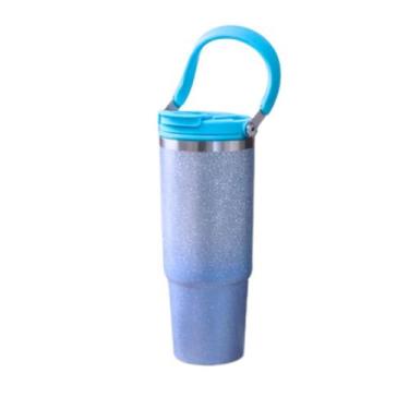 Imagem de Garrafa Copo Térmico Glitter 900 Ml Brilhante Tampa Can ul - Tesoura d