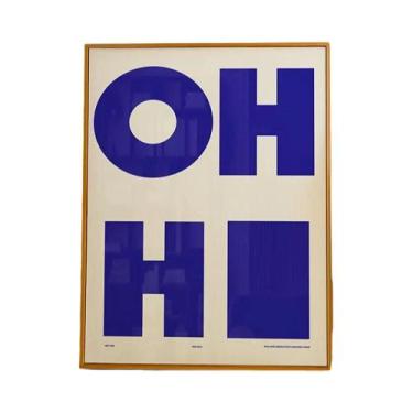 Imagem de Pôster Moderno OH HI OK Em Tela Para Decoração De Quarto, Estudo, Sala
