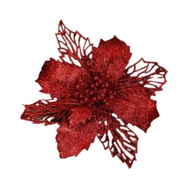 Imagem de Flores Artificiais Ocas Com Glitter Multicoloridas De 15CM Para Decora