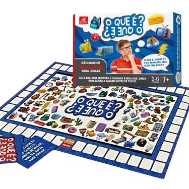 Imagem de O que é O que é Adivinhe Decifre Jogo Mesa Tabuleiro Brinquedo Familia