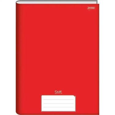 Imagem de Caderno Brochura Capa Dura 1/4 48 Folhas 140x220mm Jandaia -, Vermelho