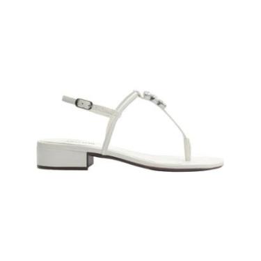 Imagem de Sandalia Feminina Anacapri Slim Pedrarias Salto Bloco Branco-Feminino