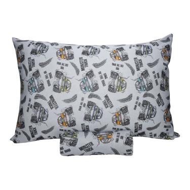 Imagem de Jogo de Lençol Solteiro KazzaVip Malha Misto 70% Algodão e 30% Poliéster Estampado com...