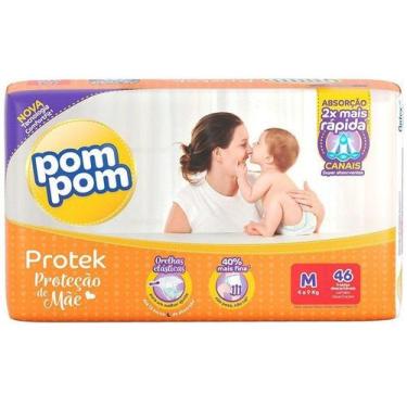 Imagem de Fralda Pom Pom Protek Proteção de Mãe Mega - M 46 Unidades, M