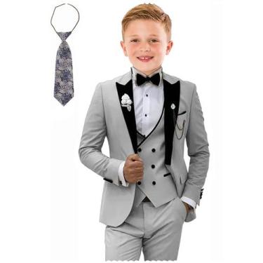 Imagem de Conjunto de terno formal Tesscy Baby Boys, cinza, tamanho 3, com grava
