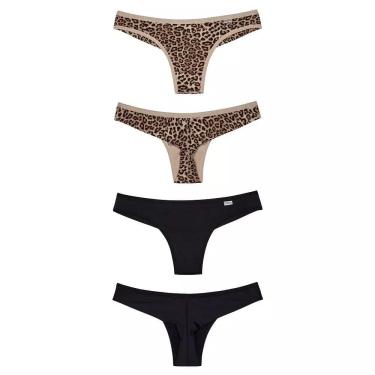 Imagem de Kit com 2 Calcinhas Delrio Fio Dental em Microfibra 57870 Sortido Tamanho P