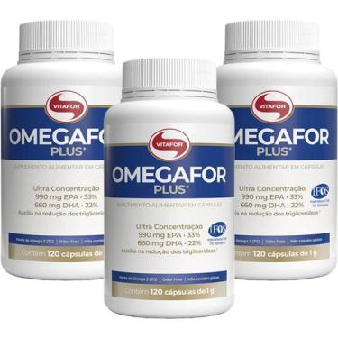 Imagem de Combo 3 - ÔmegaFor plus - 120 Cápsulas - Vitafor