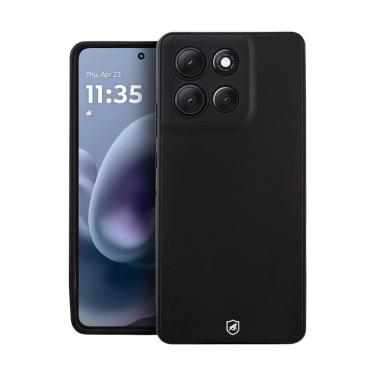 Imagem de Capa para Celular Gshield Motorola Moto G86 Proteção Contra Quedas e Impactos Silicone anti-impressão Digital Preta 1