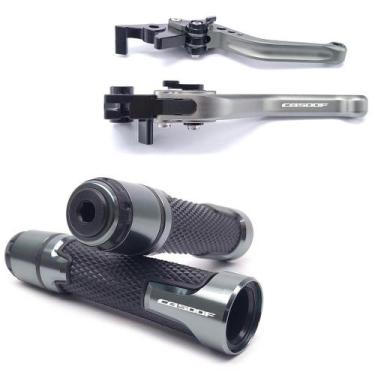 Imagem de Kit Esportivo Manete Manopla CB500F Honda 2013 a 2022 Gravado a Laser 