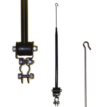 Imagem de Antena Corta Pipa Moto Retrátil Retrovisor Inox Preto HRP02 - Jojafer