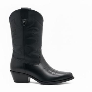 Imagem de Bota Cano Médio Texana Cowntry Bottero Couro 347706 Preta-Feminino