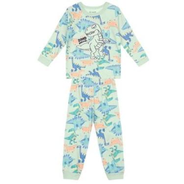 Imagem de Pijama infantil menino dinossauro brilha no escuro Brandili-Masculino