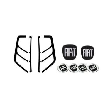 Imagem de Kit Emblema Punto Black Completo + Adesivo Lanterna Traseira - SPORTIN