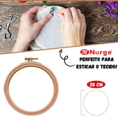 Imagem de Bastidor de Madeira para Bordado Nurge com Tarracha 28cm