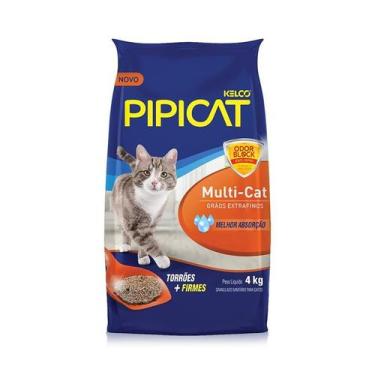 Imagem de Areia Higiênica Pipicat Multicat 4kg - Kelco