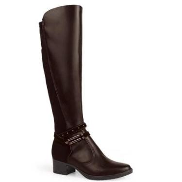 Imagem de Bota Cano Longo Mississipi J0331 Feminina - Café-Feminino