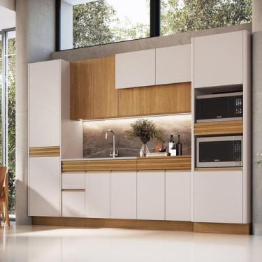 Imagem de Cozinha Modulada Completa Bp Mdp 6 Peças com Rodapé Organic - Delmarco