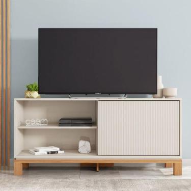 Imagem de Rack Bancada Tv Para Sala de Estar 136cm Visari Marrom/Freijó C01 - D 