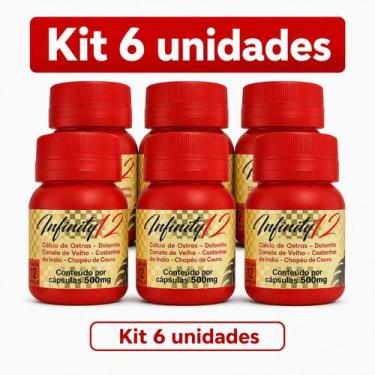 Imagem de Kit 6 Infinity 12 Suplemento Natural em Cápsulas 500mg