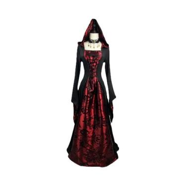 Imagem de Fantasia De Halloween Para Mulheres, Hoodie Retro Gótico Medieval, Rob