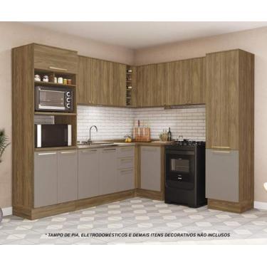 Imagem de Armário de Cozinha Modulada Completa de Canto 8 peças 2,49X2,28m 270 B