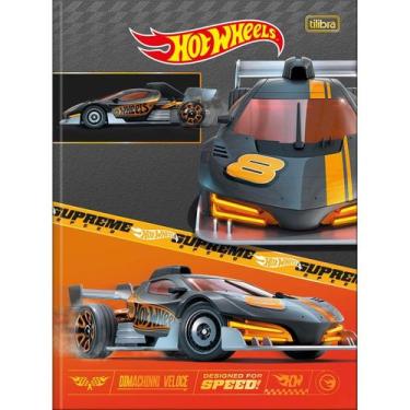 Imagem de Caderno Brochura Costurado Universitário Grande Hot Wheels 80 Folhas -