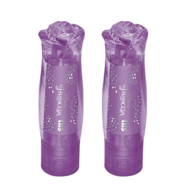 Imagem de Borracha Formato Batom Princesas Decorada Retrátil Tris, KIT 02 ( ROXA