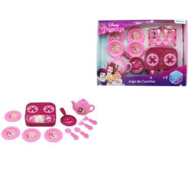 Imagem de Brinquedo P/ Criança Jogo de Cozinha Fogão Princesa 11 Peças - Etitoys