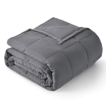 Imagem de Topblan Cobertor Ponderado Cinza Escuro, Material Macio com Contas de Vidro, Tamanho Qu...