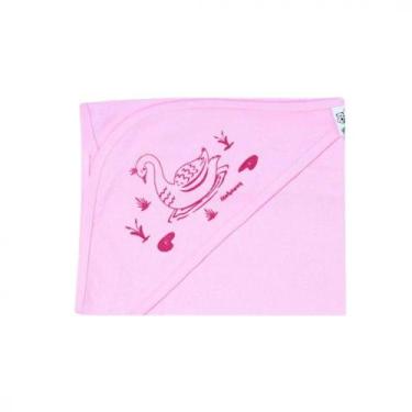 Imagem de Toalha de banho bebe mafessoni simples c/capuz, rosa