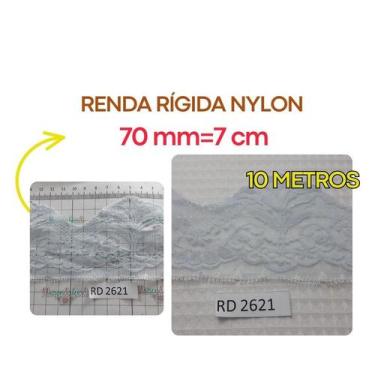 Imagem de Renda Rígida Poliamida 20mm 37mm 50mm 100mm Várias larguras Nylon RNyl