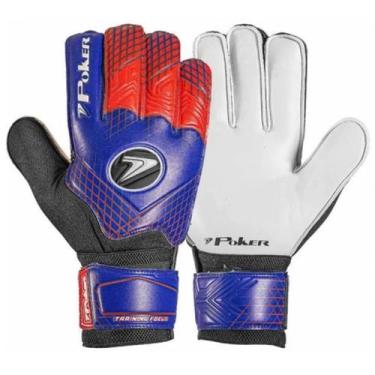 Imagem de Luva Goleiro Futebol De Campo Adulto Training Focus Poker, 09, Azul, V