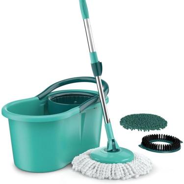 Imagem de Mop Giratorio 3 em 1 MOP8258 Limpeza Domestica Balde 12L Cabo Telescopico 360 Verde Flash Limp