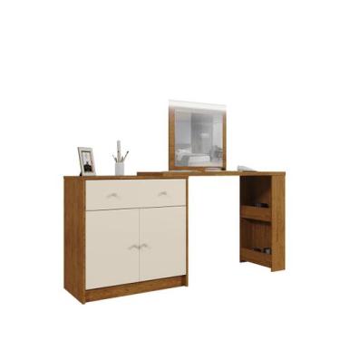 Imagem de Penteadeira Camarim Aura Com 2 Portas 1 Gaveta e LED - Loja DoceLar, C