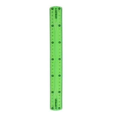 Imagem de Régua Flexível 30 cm Leo&Leo Escolar Colorida - - Leo & Leo, Verde