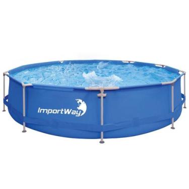 Imagem de Piscina Estruturada Redonda 6800 Litros 3.6m x 76cm Azul Importway Iwp