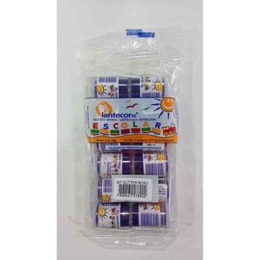 Imagem de Glitter PVC Roxo 3G Pacote com 12 Unidades para Artesanato - Lantecor