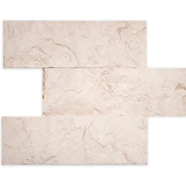Imagem de Pedra Natural Crema Extra Rockface 10x30x1,5cm Bege Glass Mosaic Bege