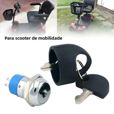 Imagem de Chave de Ignição de Substituição com 2 Chaves para Scooter Pride Mobil