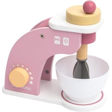 Imagem de Brinquedo de madeira kit batedeira rosa - Büp Baby
