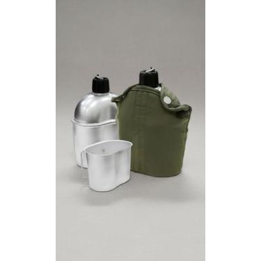 Imagem de Cantil c/ Caneca Alumínio Tático 0,9L Verde - Congratulations Store