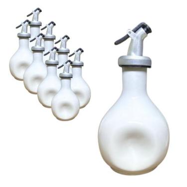 Imagem de Kit 24 Jarra Porta Shoyu Amassadinha 180ml Branco Sapporo - Cermica Sa