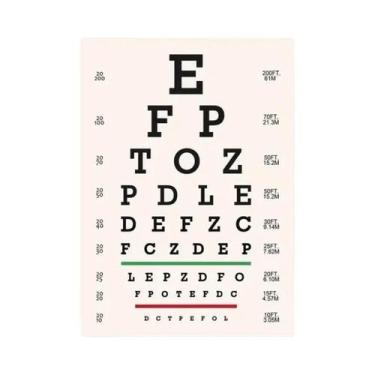 Imagem de Pôster Em Tela Para Exame De Acuidade Visual - Tabela De Teste De Visã